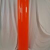 Tall retro cylindrical orange glass vase